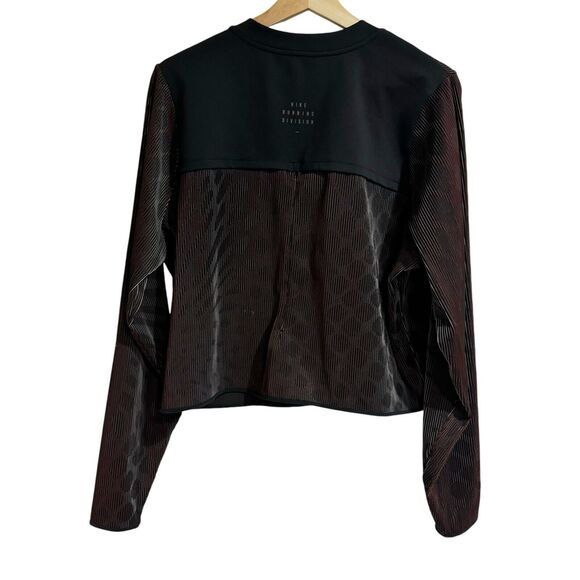 Nike Womens Run Division Midlayer Long Sleeve Top CU6168-011 Animal print Medium - Picture 3 of 12